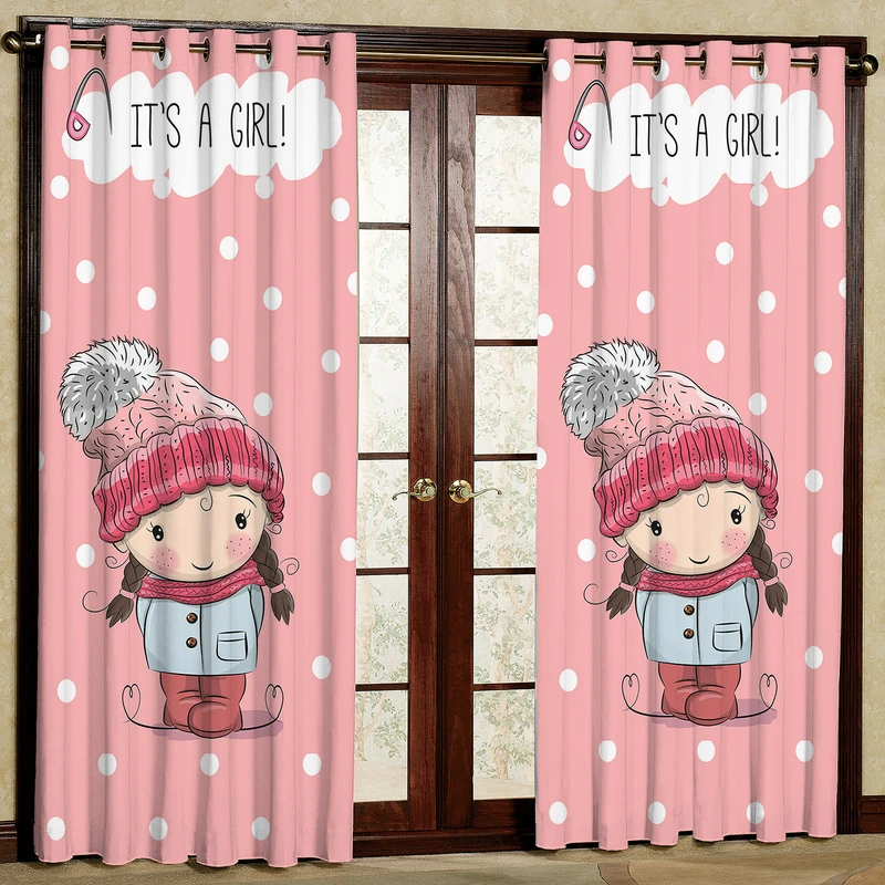 پرده مدل دختر مخمل پانچی کد 974 سایز 140x280 سانتی متر