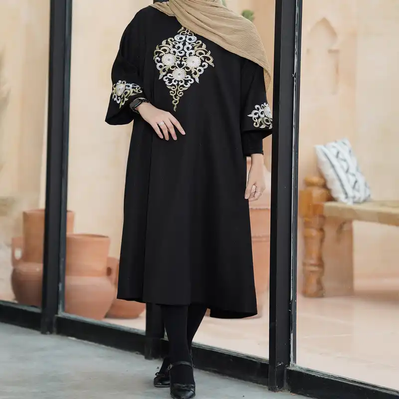 مانتو زنانه مدل کفتان مجلسی کد 305