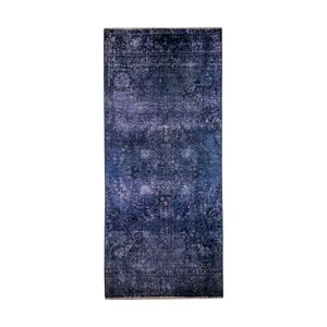 فرش دستبافت رنگ شده کناره طول سه متری کد 1357