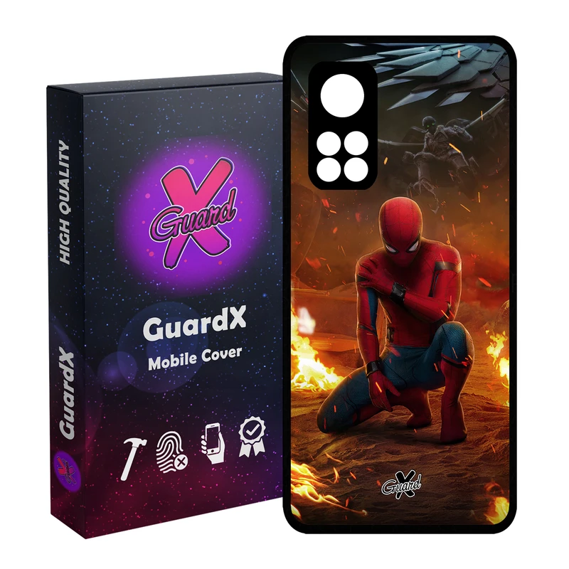 کاور گارد ایکس طرح Spider Man مدل Glass10098 مناسب برای گوشی موبایل شیائومی Mi 10T / Mi 10T Pro