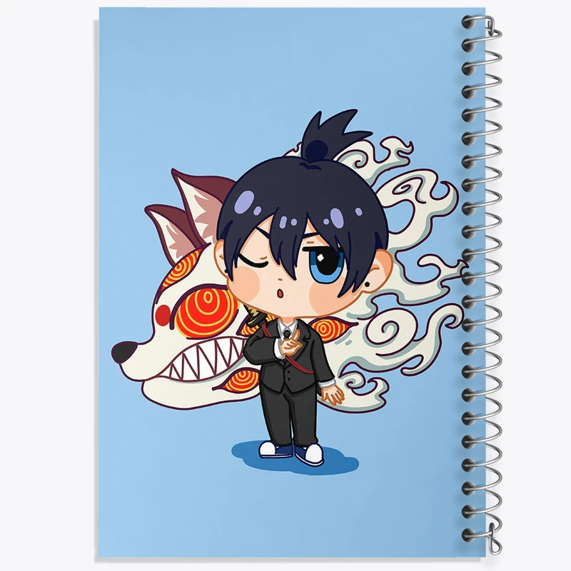 دفتر شطرنجی 50 برگ خندالو مدل انیمه مرد اره ای کد F955