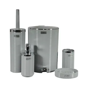 ست سرویس بهداشتی 5 پارچه زیبا مدل تایتان طرح کروم کد TP36228
