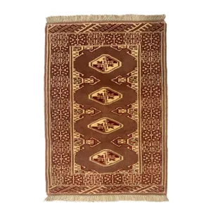 فرش دستبافت نیم متری مدل ترکمن کد  Nkpstp16