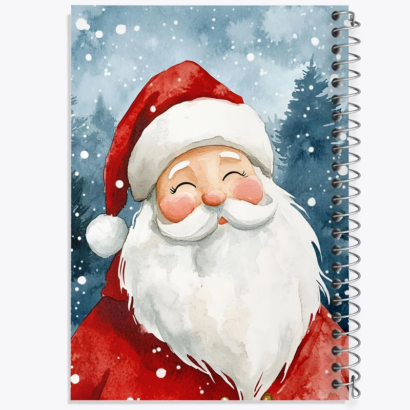 دفتر ژورنال نویسی 50 برگ خندالو مدل نقطه ای طرح بابانوئل و کریسمس کد N5873