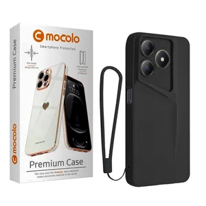 کاور موکولو مدل Porsche Design Strap مناسب برای گوشی موبایل ریلمی Realme Note 50/ C51/ C53 به همراه بند آویز