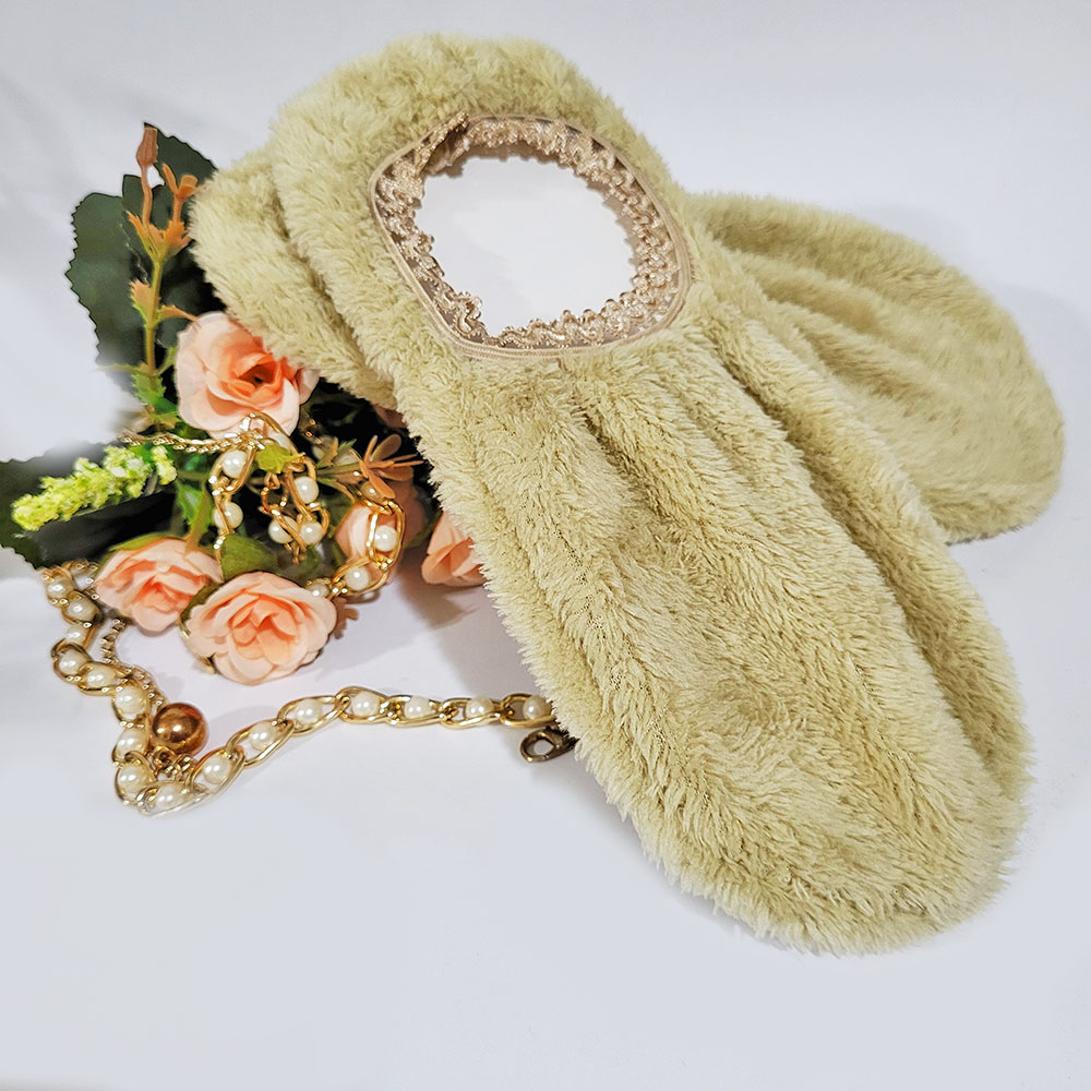 پاپوش دست دوز زنانه نیک ثمر مدل خزی توپشمی