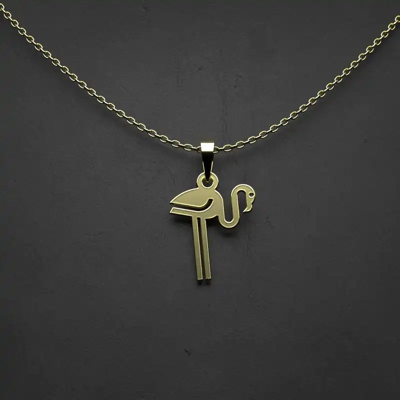 گردنبند طلا 18 عیار زنانه مدوپد مدل لک لک کد N2-1-1006