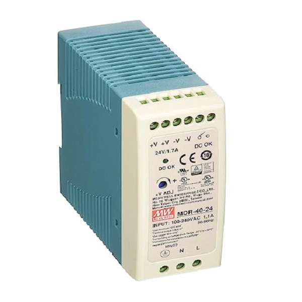 منبع تغذیه 24 ولت 1.7 آمپر مینول مدل MDR-40-24 منبع تغذیه 24 ولت 1.7 آمپر مینول مدل MDR-40-24