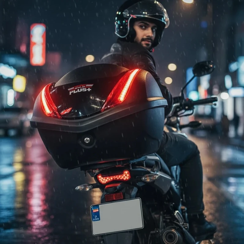 عکس شماره 9 : باکس موتور سیکلت یارپُشت مدل چراغ-دار