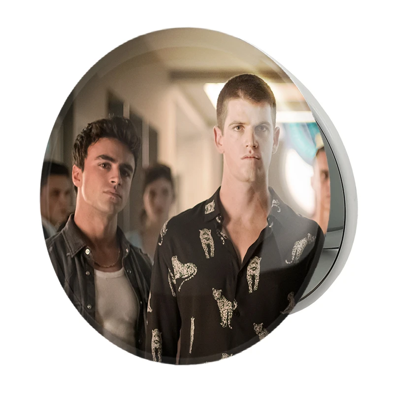 آینه جیبی خندالو طرح گوزمان و ساموئل سریال نخبه Eliteمدل تاشو کد 26061 