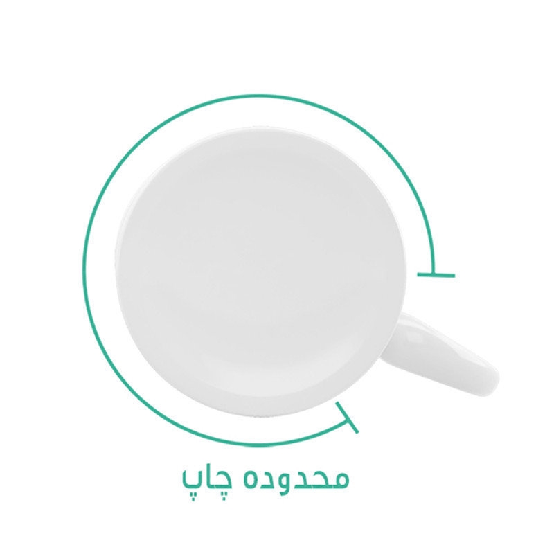 ماگ لاژید مدل اسم غزاله طرح نقاشی آبرنگ به همراه زیر لیوانی