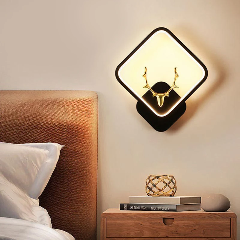 چراغ دیواری مدل ال ای دی طرح گوزن