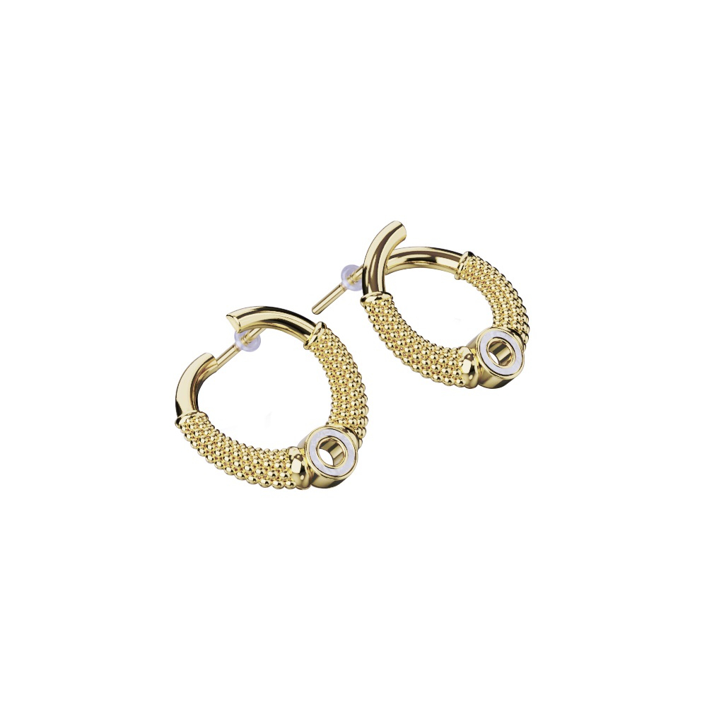 گوشواره میخی طلا 18 عیار زنانه گلدم مدل E211023