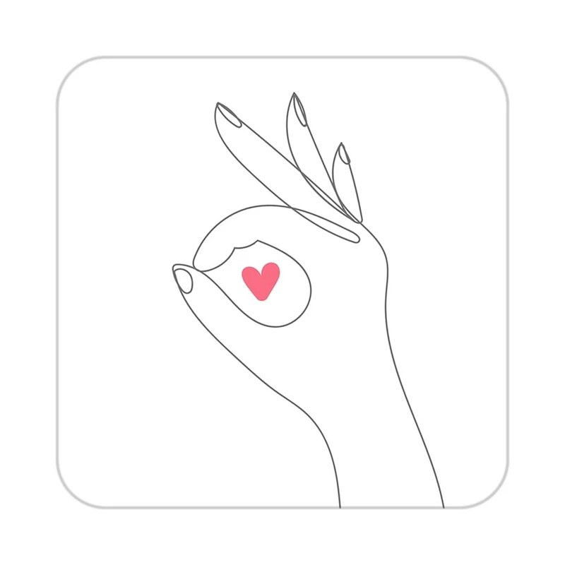 زیر لیوانی کاکتی طرح عاشقانه مدل mp38264