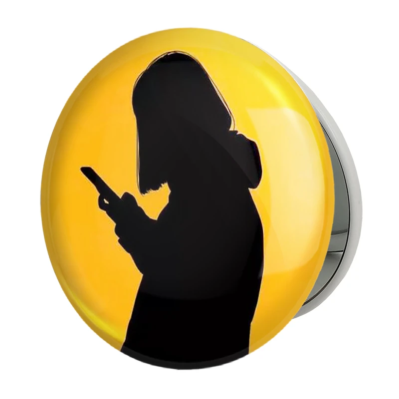 آینه جیبی خندالو طرح دخترونه مدل تاشو کد 6034 