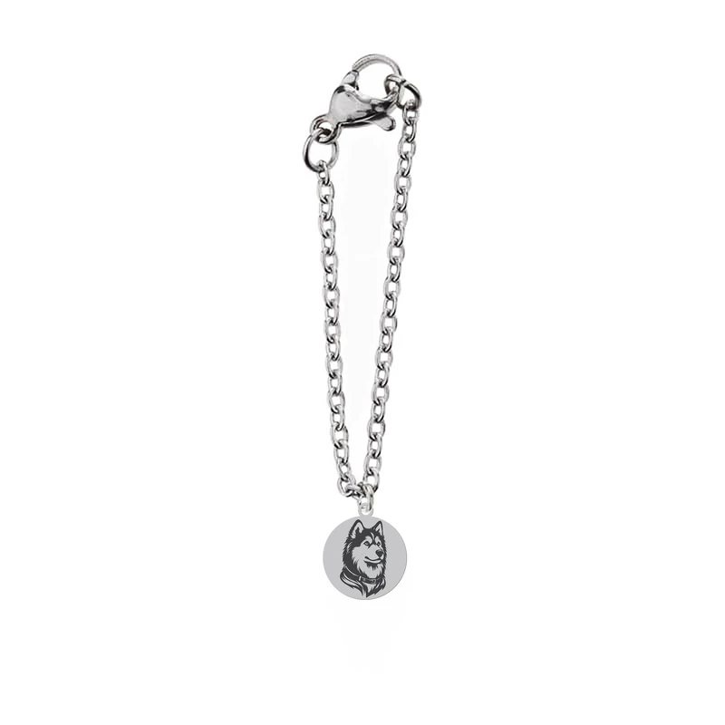 آویز ساعت زنانه هایکا طرح رخ سگ هاسکی کد jh.h 175