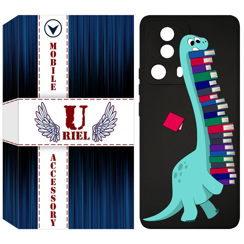 کاور یوریل مدل KSH کد 17 طرح دایناسور کتابخوان مناسب برای گوشی موبایل شیائومی 13 Lite