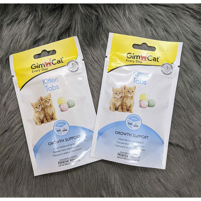 قرص مکمل بچه گربه جیم کت مدل طعم شیر وزن 40 گرم