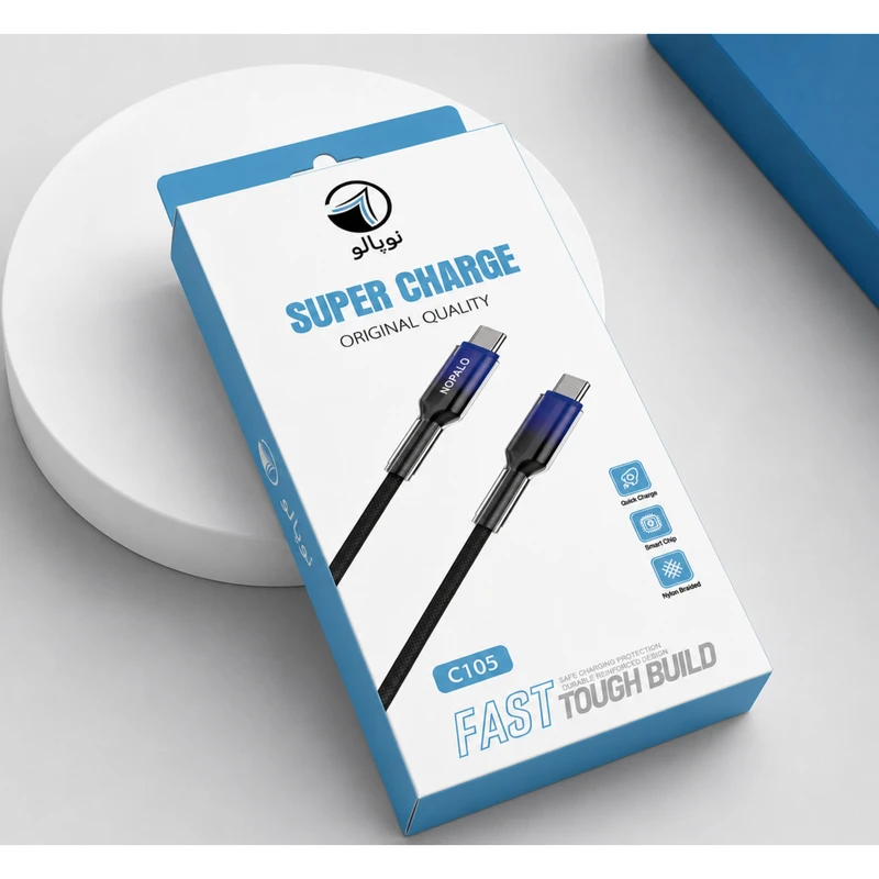 عکس شماره 3 : کابل usb-c نوپالو مدل c105 طول ۱ متر