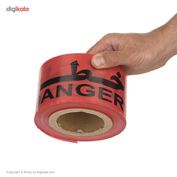 نوار خطر مدل قرمز مشکی 100 متری بسته 2عددی