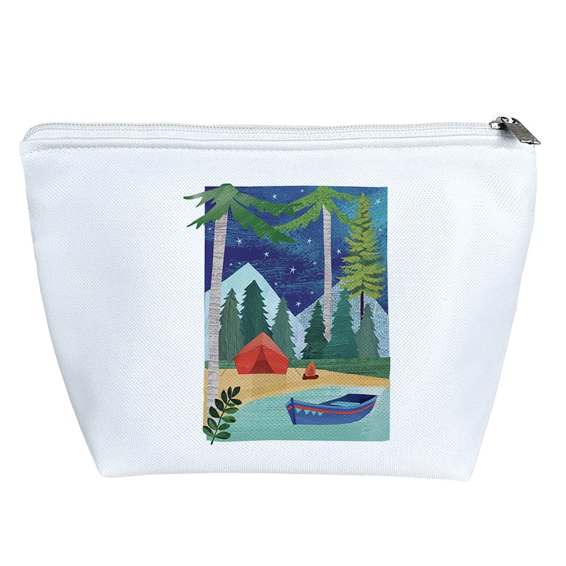 کیف لوازم آرایش دخترانه خندالو مدل منظره و طبیعت کد H1191