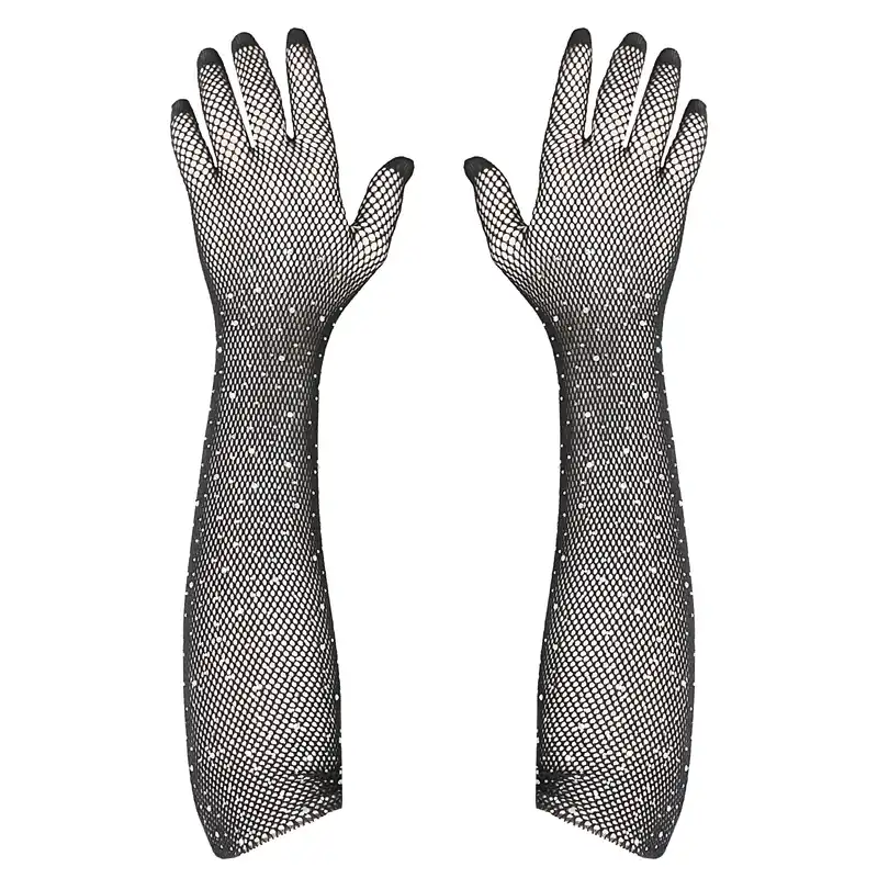 دستکش زنانه مدل فیشنت نگیندار