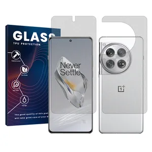 Glass Resistant model Matte screen protector suitable for OnePlus 12 mobile phone along with the back protector