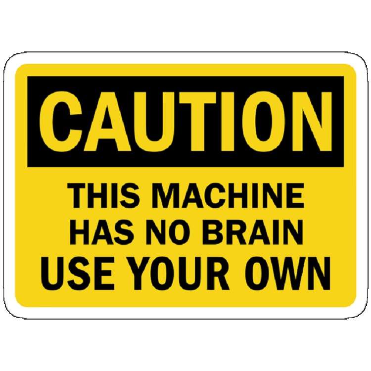استیکر لپ تاپ  مدل Brain Warning Sign
