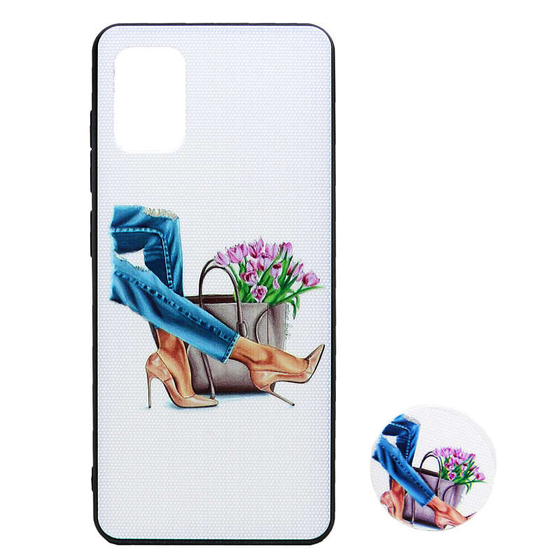 کاور طرح کیف و کفش مدل KTP-017 مناسب برای گوشی موبایل سامسونگ Galaxy A31 به همراه پایه نگهدارنده