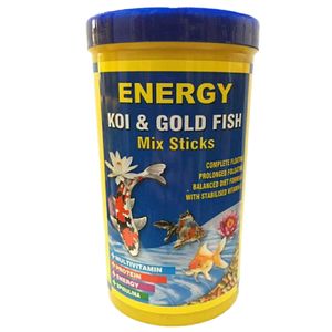 نقد و بررسی غذای ماهی انرژی مدل KOI &amp; GOLD FISH Mix Sticks حجم 1000میلی لیتر توسط خریداران