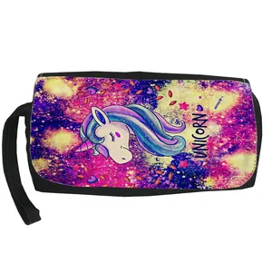 کیف لوازم آرایش دخترانه طرح یونیکورن کد Lu22