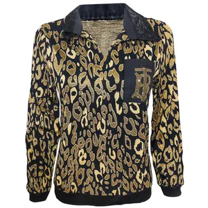 بلوز زنانه مدل مجلسی پلنگی کد 18520