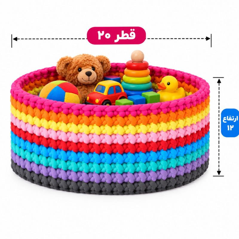 سبد قلاب بافی تریکو  کد 22