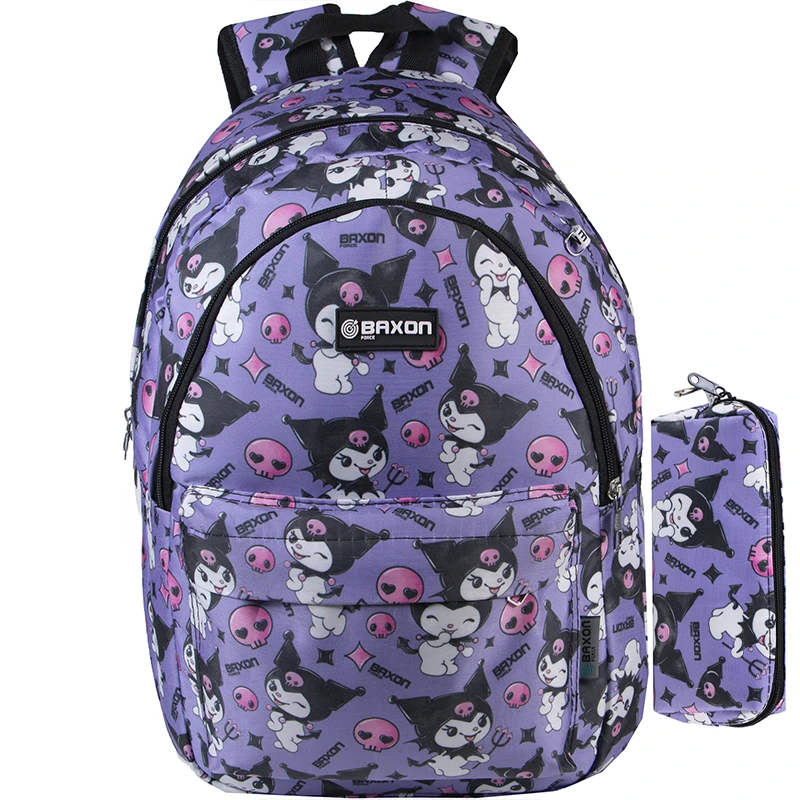 عکس شماره 27 : کوله پشتی مدرسه بگسون فورس مدل ctm-2900 طرح کورومی به همراه جامدادی