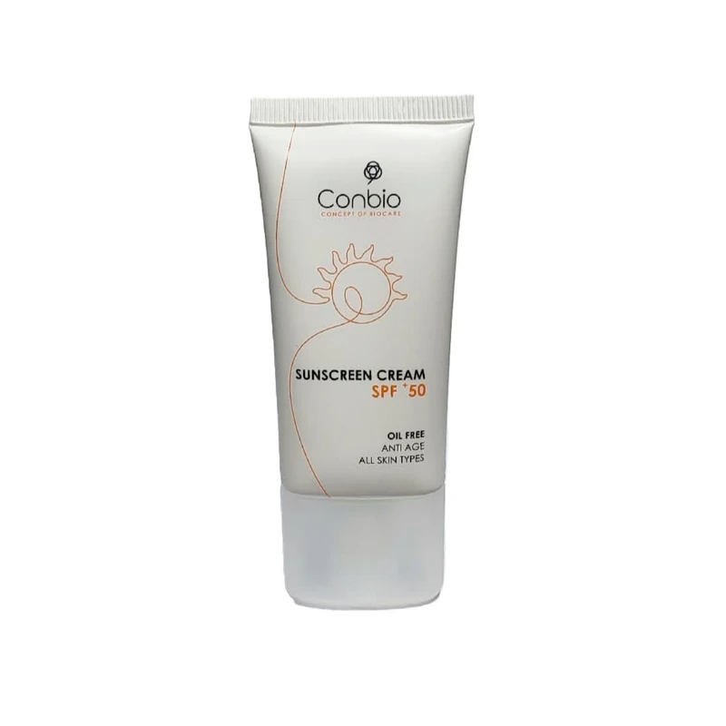 کرم ضد افتاب بدون رنگ کانبیو SPF50 مدل ANTI AGE مناسب انواع پوست حجم 50 میلی لیتر