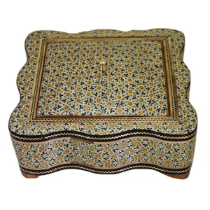 شکلات خوری خاتم کاری مدل مربع کد 19
