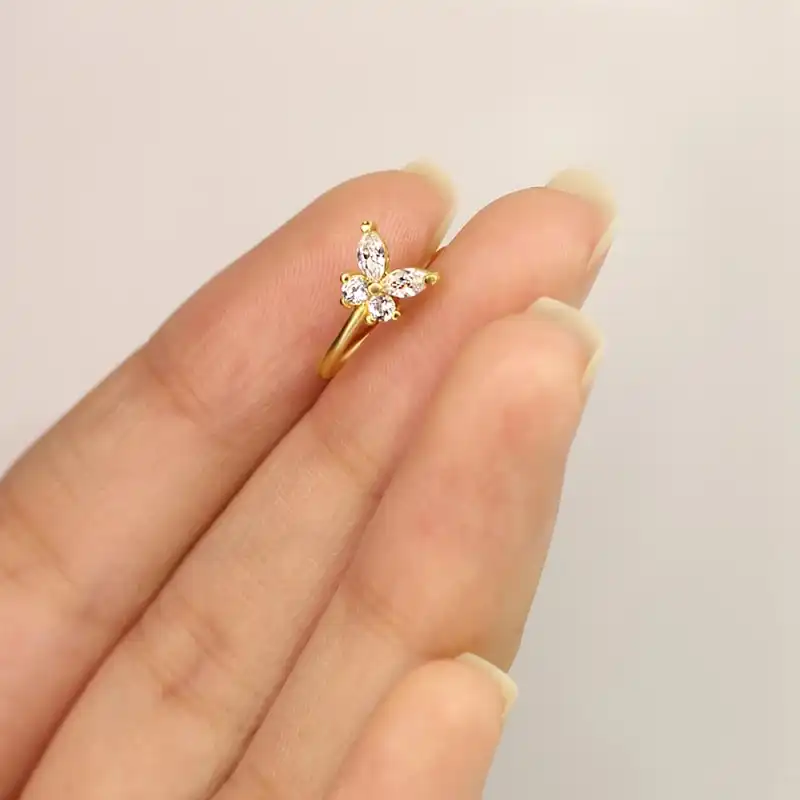 پیرسینگ بینی زنانه رستاخیز مدل فیک نگینی کد zrk-ps25