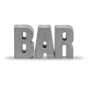 مجسمه طرح حروف بتنی مدل BAR مجموعه 3 عددی