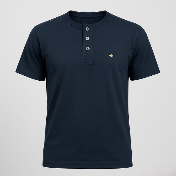 تیشرت آستین کوتاه مردانه مدل سه دکمه