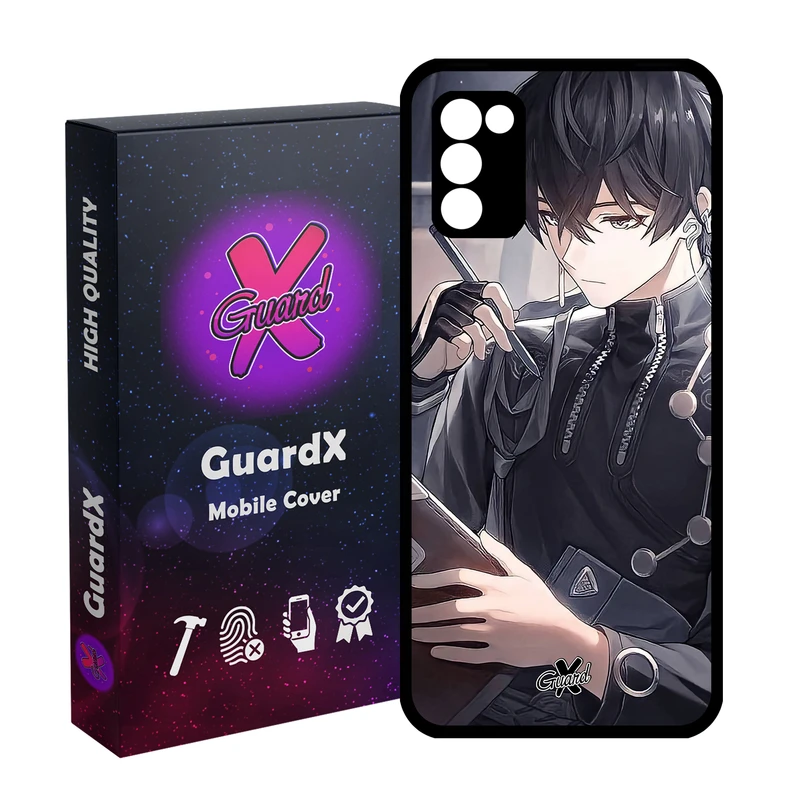 کاور گارد ایکس طرح انیمه مدل Glass10510 مناسب برای گوشی موبایل سامسونگ Galaxy A03S/A02S/M02S/F02S