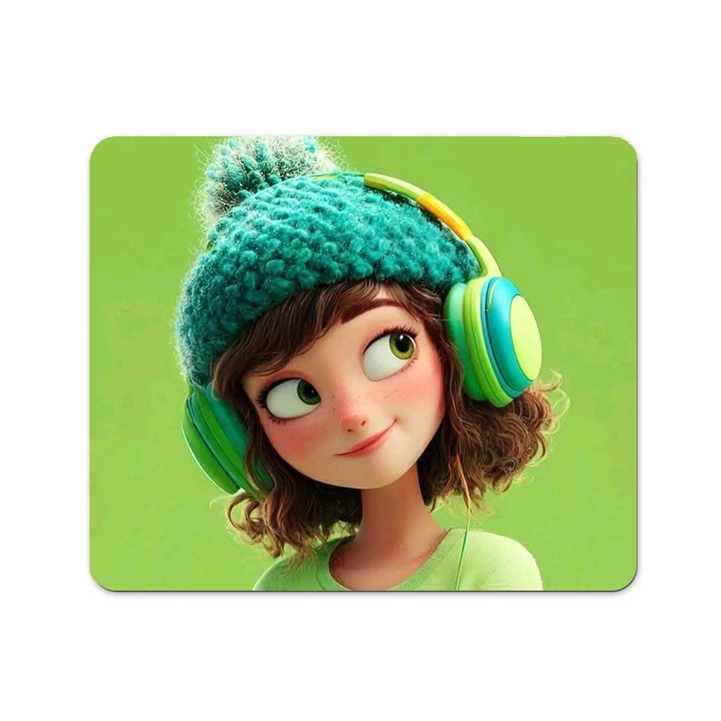 ماوس پد پاد آفرین طرح دختر کد 894 سایز 19*24 سانتی متر