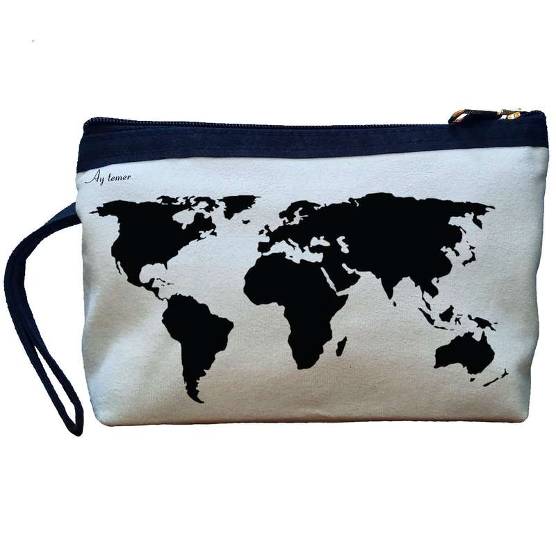 کیف لوازم آرایش زنانه آی تمر مدل قاره ها کد 64