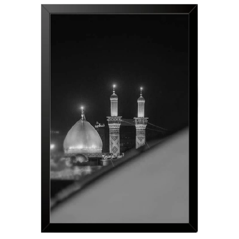 تابلو بکلیت طرح حرم مطهر امام حسین علیه السلام مدل B-po2089 فریم مشکی