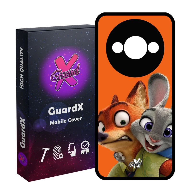 کاور گارد ایکس طرح Zootopia مدل قاب Glass10047 مناسب برای گوشی موبایل شیائومی Redmi A3 4G/ A3X 4G/ Poco C61