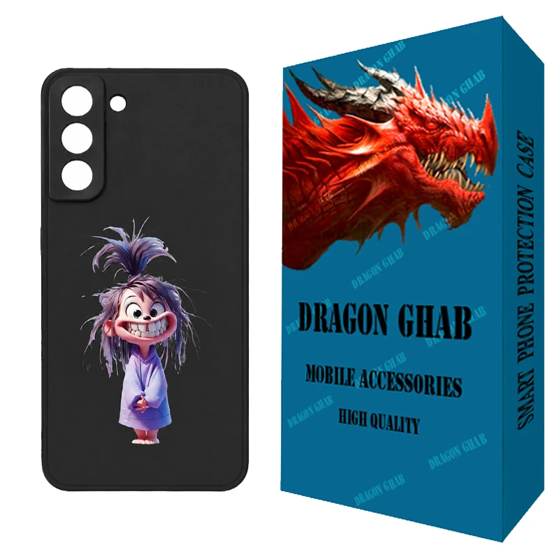 کاور دراگون قاب مدل CHPD طرح Black کد 002 مناسب برای گوشی موبایل سامسونگ Galaxy S21 FE