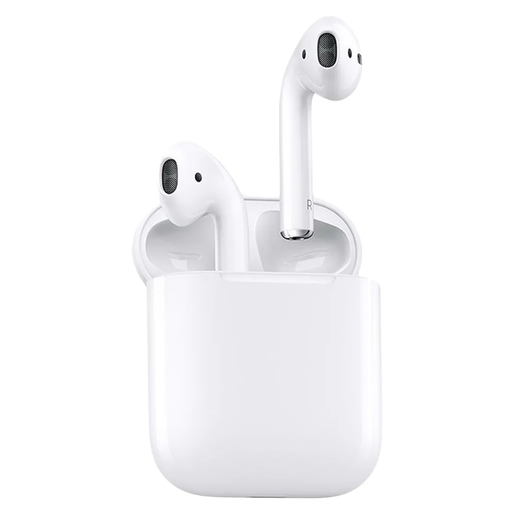هدفون بلوتوثی اپل مدل AirPods New Generation، بدون نویزکنسلینگ، درگاه شارژ Lightning، دارای سنسور اپتیکال و شتاب‌سنج، مقاوم در برابر ضربه
