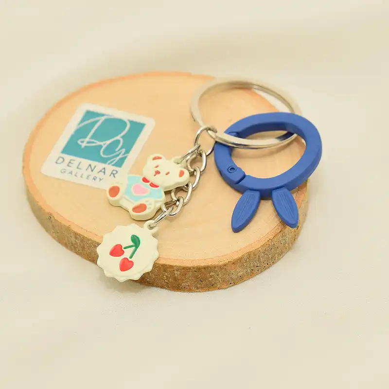 جاکلیدی دخترانه دلنار گالری مدل قفل خرگوشی و تدی و آلبالو