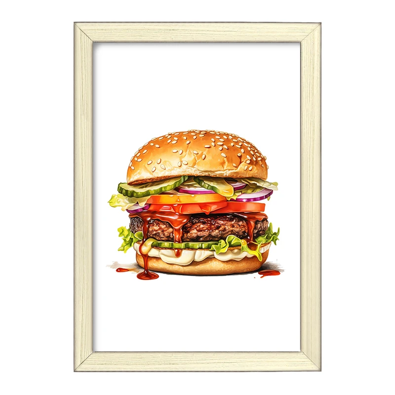 تابلو خندالو طرح فست فود (Fast Food) کد 36559