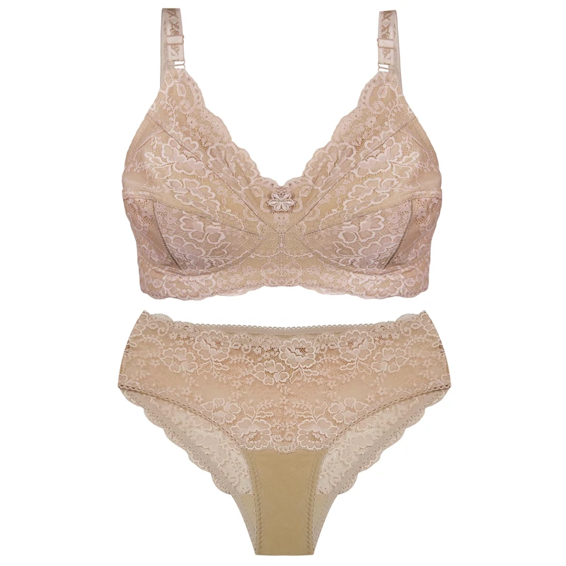 ست شورت و سوتین زنانه پانیذ مدل بدون فنر گیپوری 9016