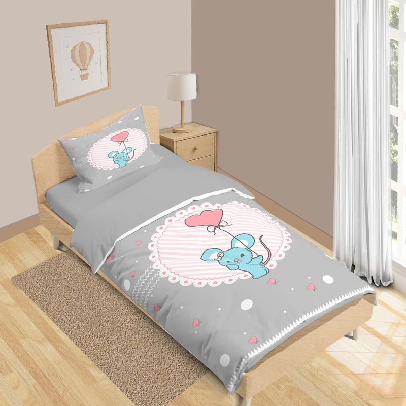 سرویس روتختی 1 نفر 5 تکه نوپه هوم مدل موش T6290